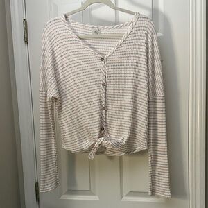 Paper Crane Striped Button-Down Shirt